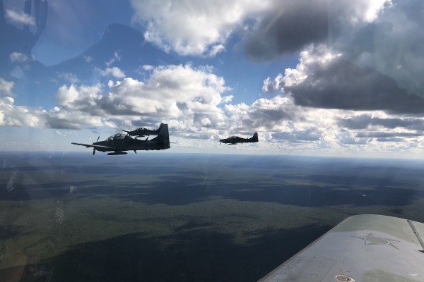 Brazilian Super Tucanos defending the country's airspace