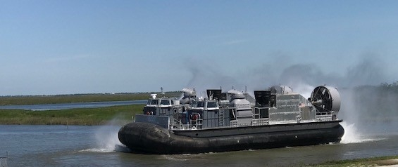 LCAC 100 conducts its first on-water test in April 2018