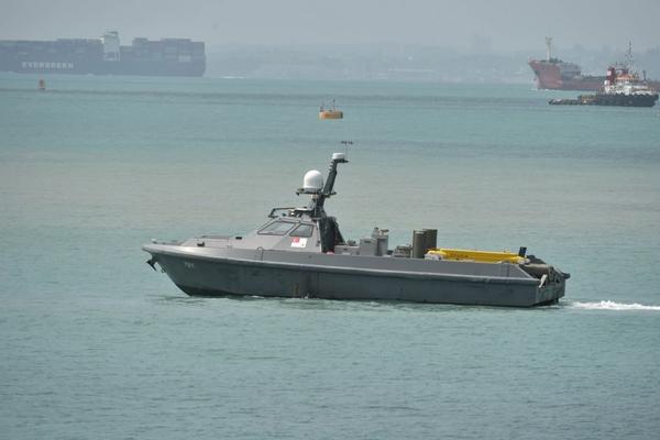 Singapore Navy's USV used for mine countermeasure operations